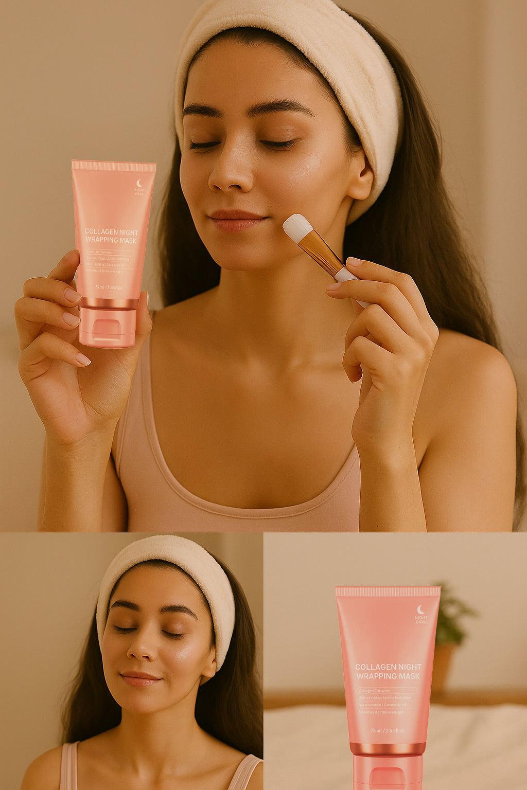 OMAÉ- MASQUE DE NUIT AU COLLAGÈNE, LA SKIN CARE CORÉENNE RÉPARATRICE ET REPULPANTE